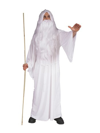 Men's White Wizard Costume O/S