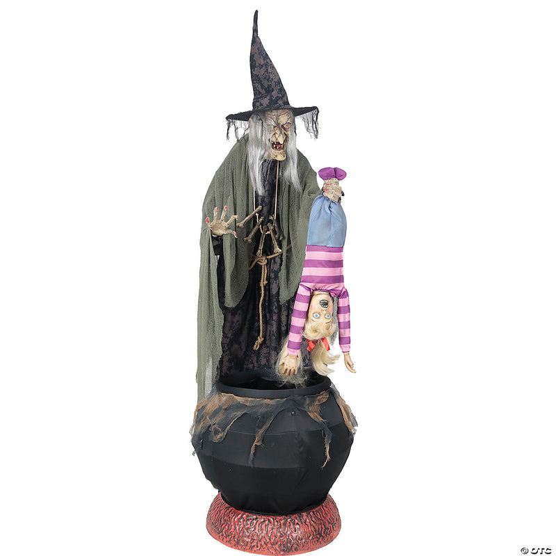80" Stew Brewing Witch Animated Prop - image 1