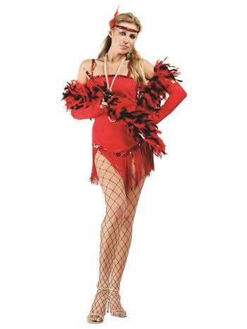Sexy Fringe Time Flapper:Red L