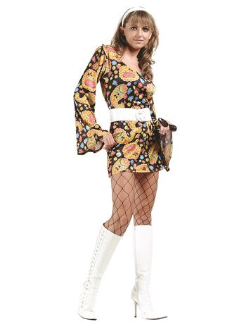 Disco Chick Black Floral | Costume-Shop.com - S - image 1