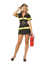 Fire Girl Black Dress - Short Sleeves | Costume-Shop.com - Large - image 1