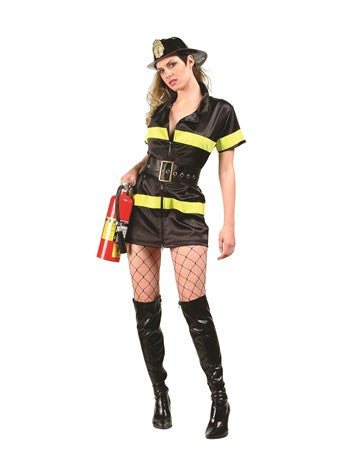 Fire Girl Black Dress - Short Sleeves | Costume-Shop.com