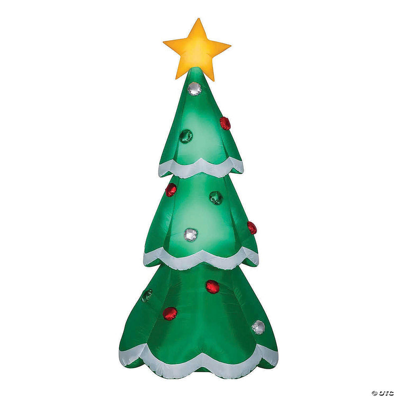 84" Blow Up Inflatable Metallic Christmas Tree Outdoor Yard Decoration - image 1
