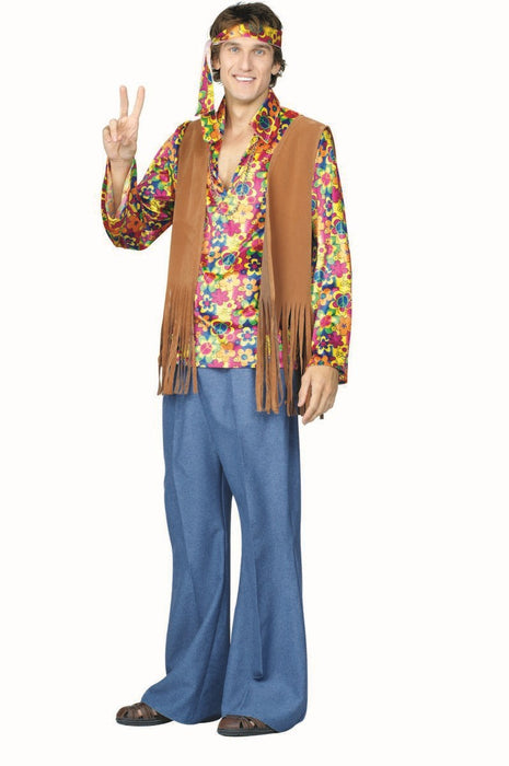 Far Out Frank Hippie Flower Child XL Costume 85667 — The Costume Shop