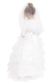 Dreamy Bridal Dress with Wedding Veil | Costume-Shop.com - T2 (Toddler 1-2) - image 4