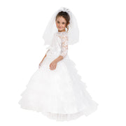Dreamy Bridal Dress with Wedding Veil | Costume-Shop.com - T2 (Toddler 1-2) - image 1
