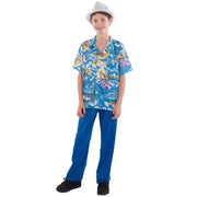 Blue Hawaiian Shirt and Pants Tropical | Costume-shop.com - Small (4-6) - image 1