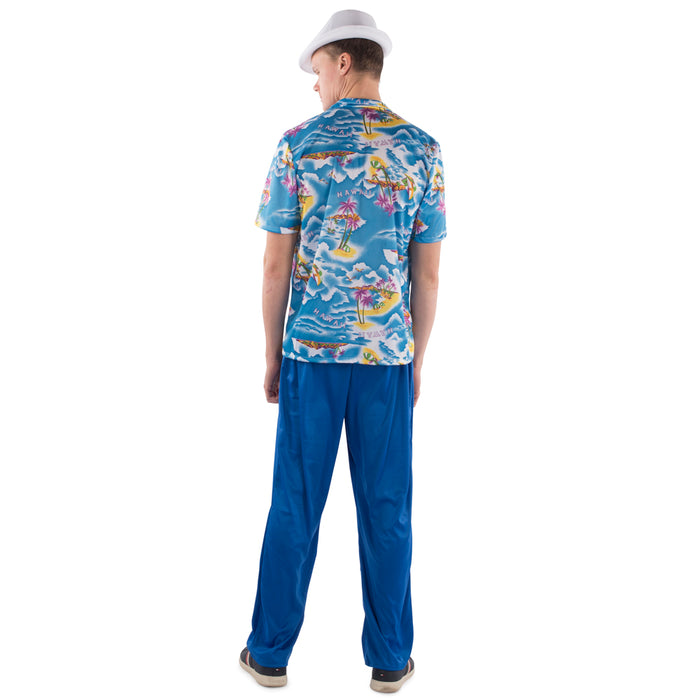 Blue Hawaiian Shirt and Pants Tropical Adults