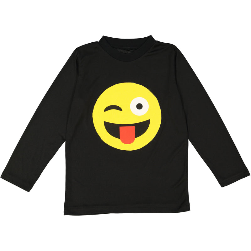 Face with Tongue Emoji T-Shirt for Kids - Small (4-6) - image 1