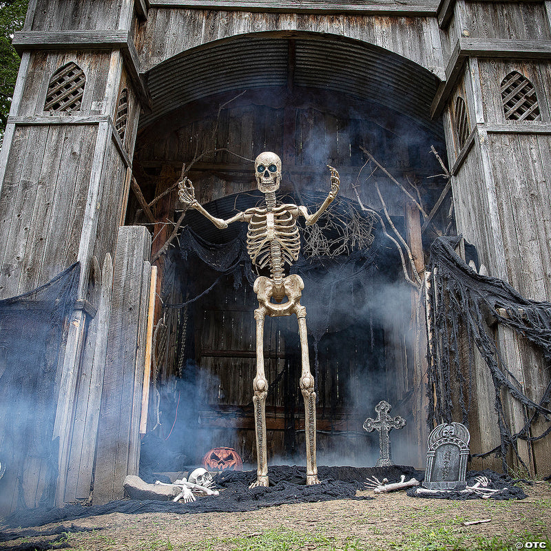 8' Towering Skeleton with Projection Eyes - image 1