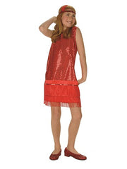 Sequin Gold Flapper Girl Costume | Costume-Shop.com - 91148-BK-L - image 6