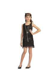 Sequin Gold Flapper Girl Costume | Costume-Shop.com - 91148-BK-L - image 1