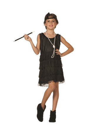 Kid's Roaring 20's Flapper Costume | Costume-Shop.com - 91149-BK-L - image 2