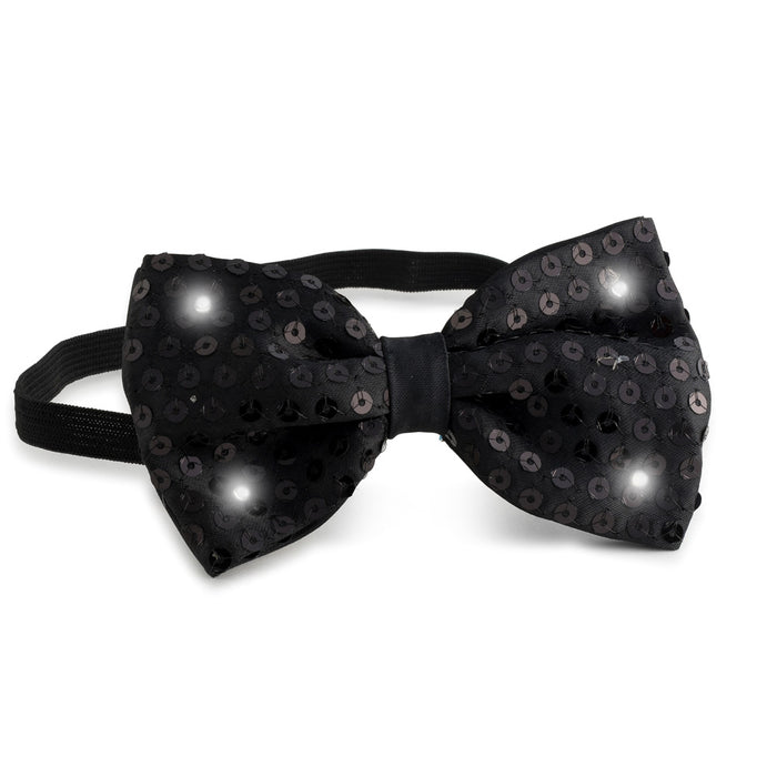 Fashion Sequin Bow Tie with LED Flashing Lights