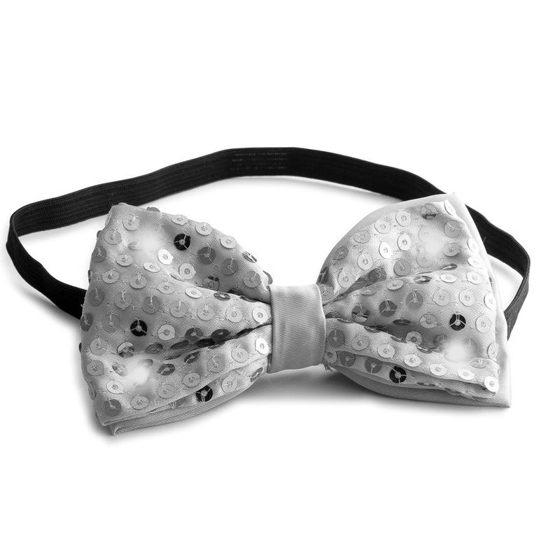 Fashion Sequin Bow Tie with LED Flashing Lights
