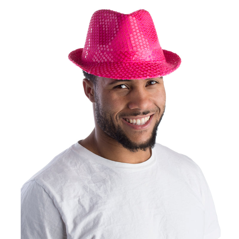 Sequined Fedora Hat - Lime Green - image 7