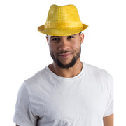 Sequined Fedora Hat - Lime Green - image 8