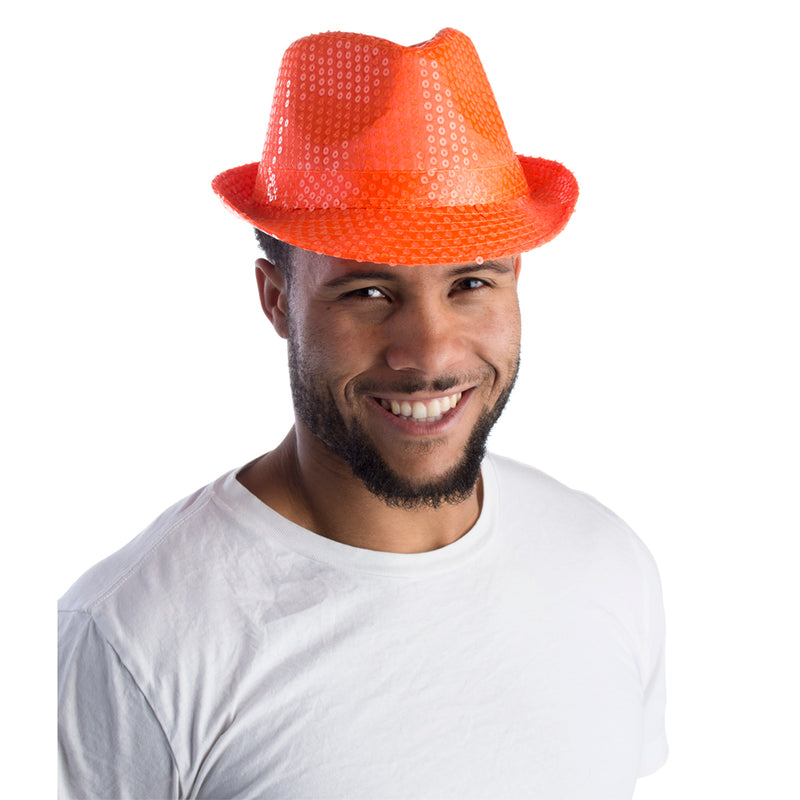 Sequined Fedora Hat - Lime Green - image 6