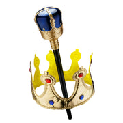 Gold Crown and Scepter | Costume-shop.com - Blue - image 1