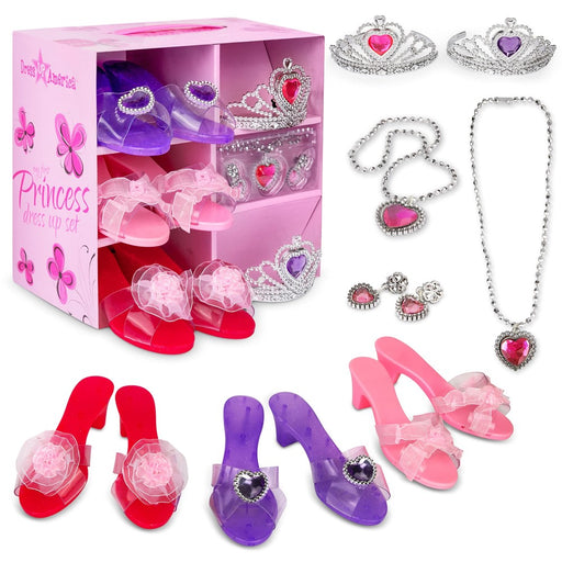 Dress Up Shoes for Girls – Princess Jewelry, Shoes and Tiara Dress Up Set - image 1
