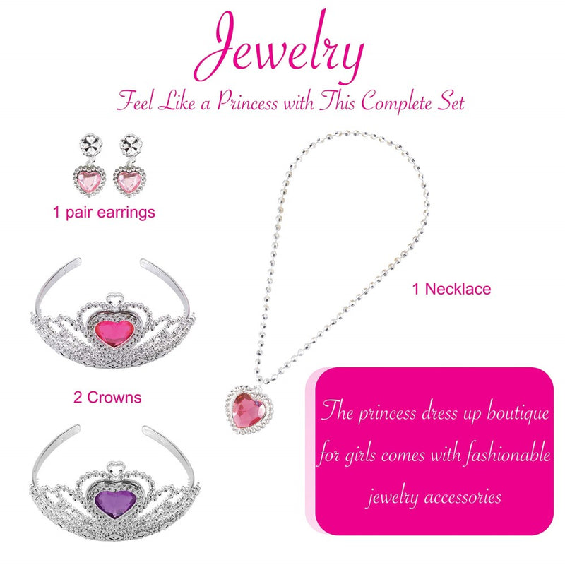Dress Up Shoes for Girls – Princess Jewelry, Shoes and Tiara Dress Up Set - image 3