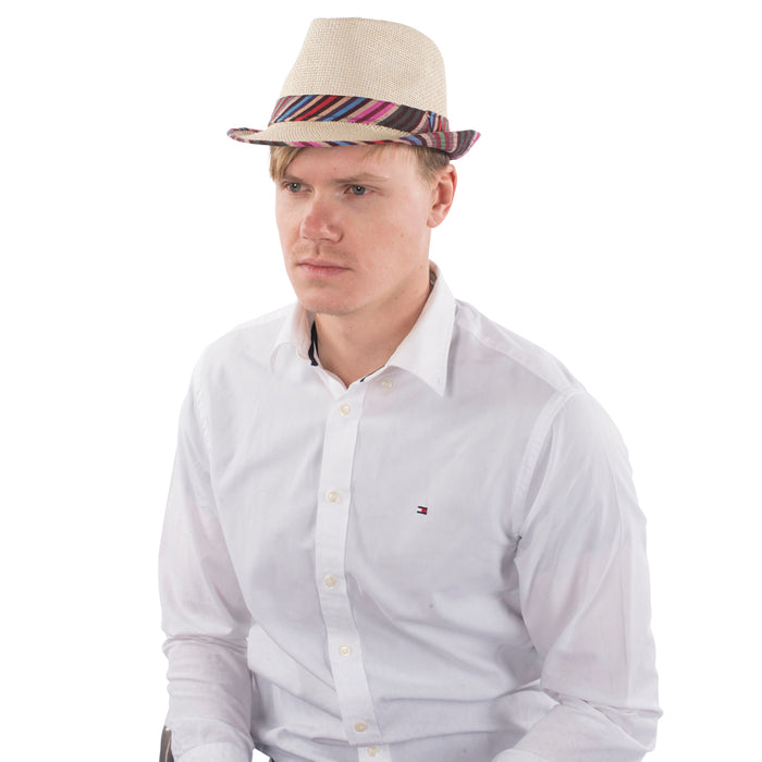 Vibrant Fedora with Colorful Band