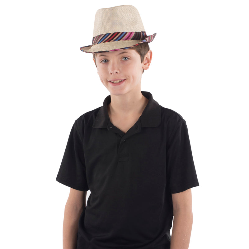 Vibrant Fedora with Colorful Band | Costume-Shop.com - image 1