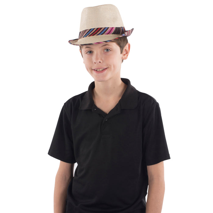 Vibrant Fedora with Colorful Band