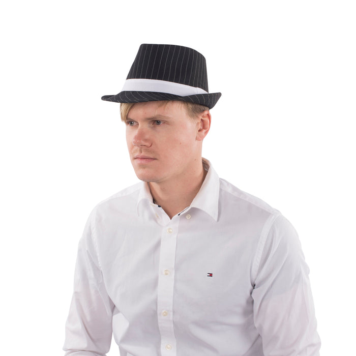 Black and White Striped Fedora| Costume-Shop.com