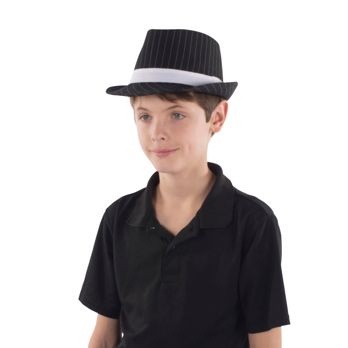 Black and White Striped Fedora| Costume-Shop.com