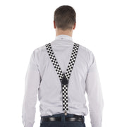 Black & White Checkered Suspenders - image 3