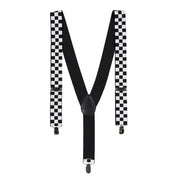 Black & White Checkered Suspenders - image 1
