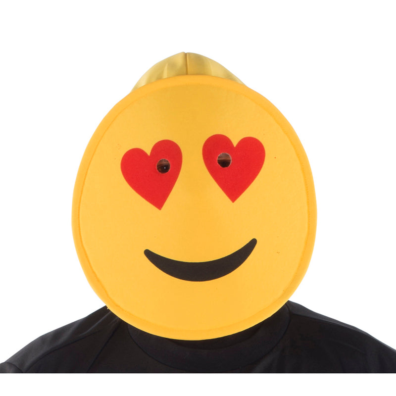 Smiling Hearts Emoji Mask | Costume-shop.com - image 1