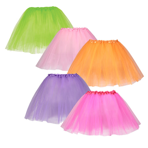 Tutu Set for Girls – Set of 5 Colors, Tulle 3-Layered, 15 Inches Long - image 1