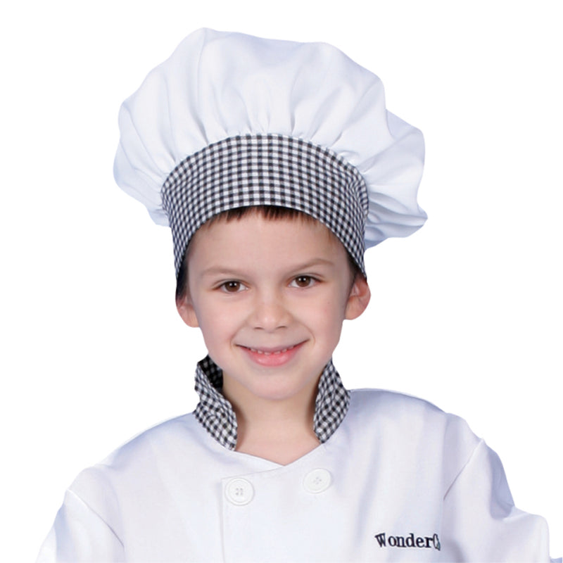 Little Black Gingham Chef Hat - image 1