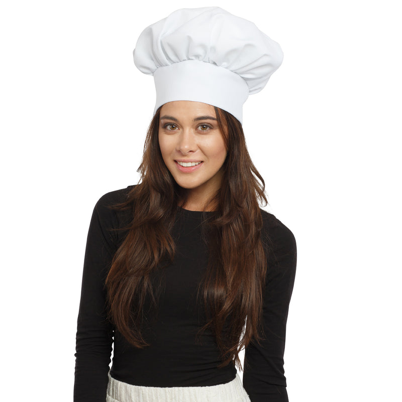 Unisex-Adult’s White Chef Hat, One Size Fits - image 1