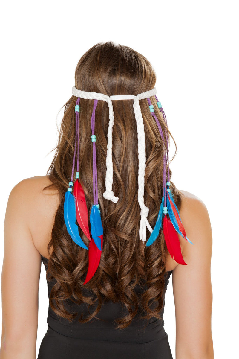 White Indian Headband | Costume-Shop.com - White / O/S - image 1
