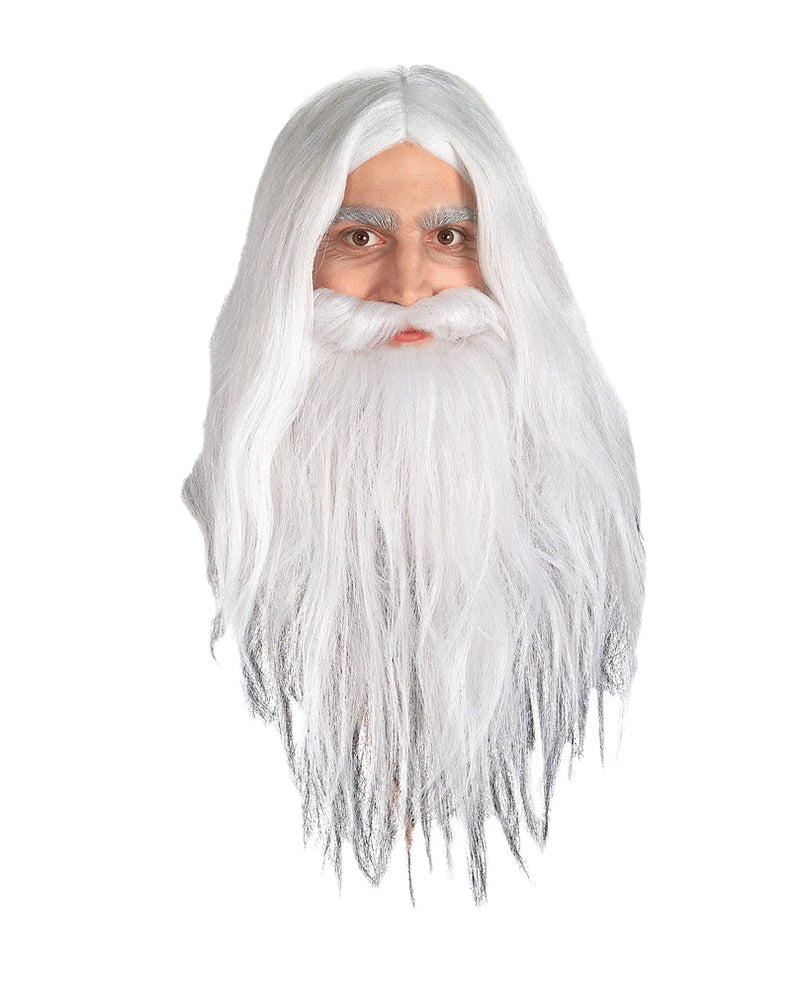 Wizard Wig and Beard - White