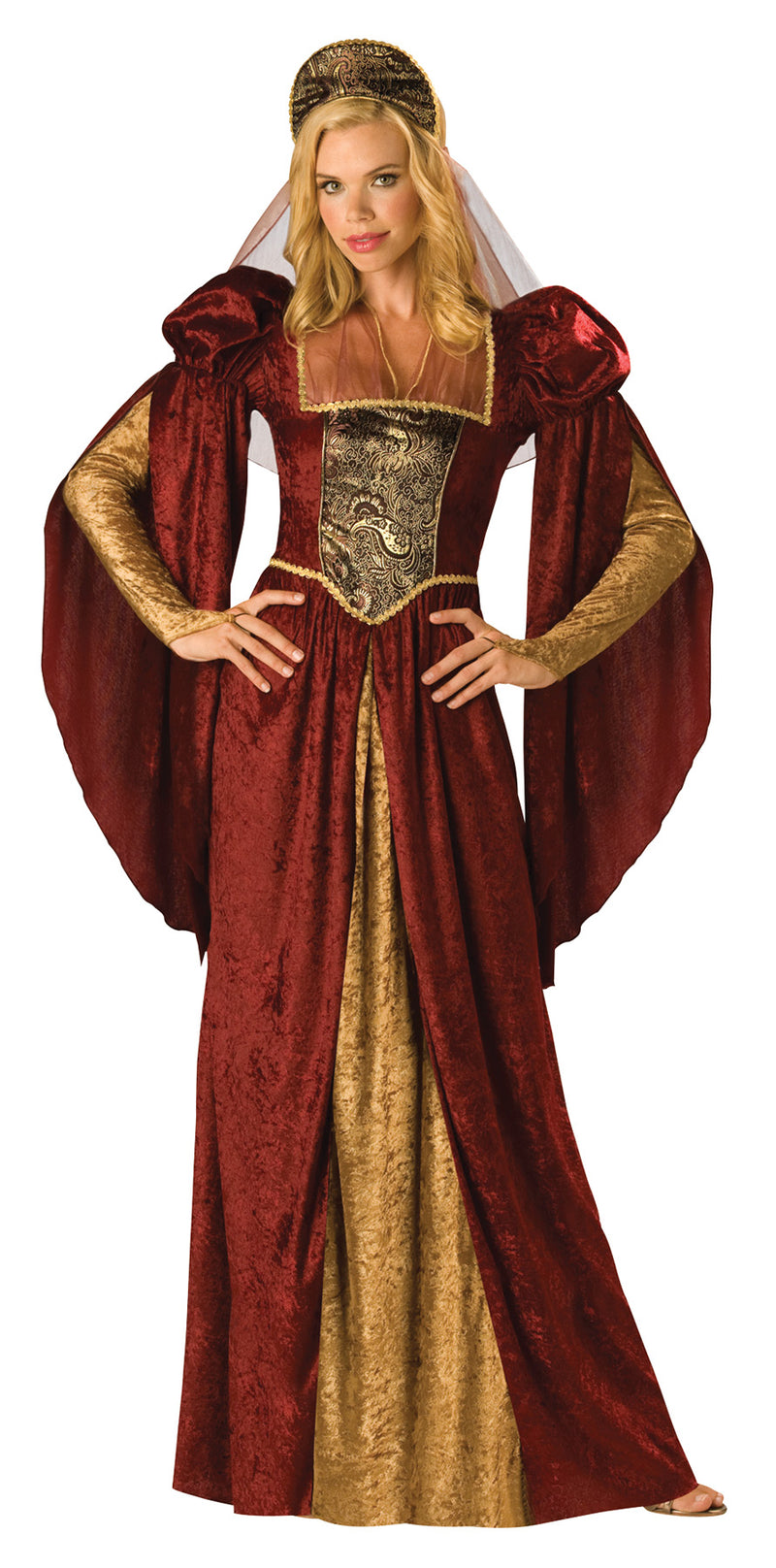 Burgundy Gold Maiden Gown - Large - image 1