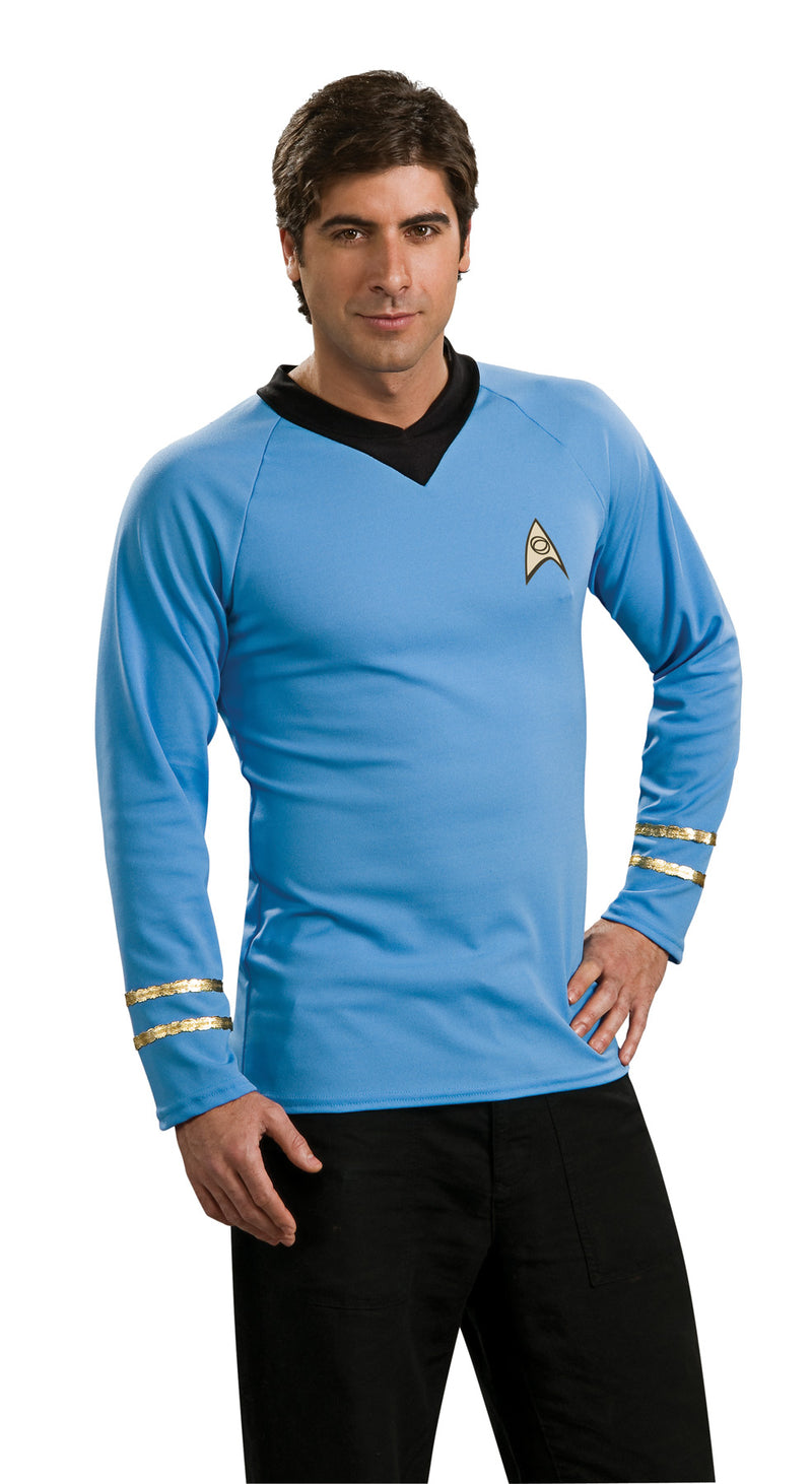 Star Trek Classic Blue Shirt Costume - Embody the Logic of a Vulcan! 🖖🌌 - Large - image 1