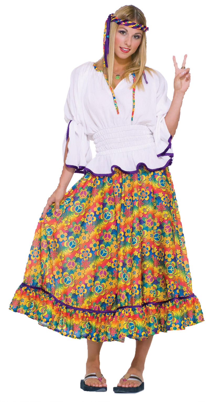 Woodstock Girl Costume - 1960s Psychedelic Chic 🌼✌️ - ONE SIZE - image 1