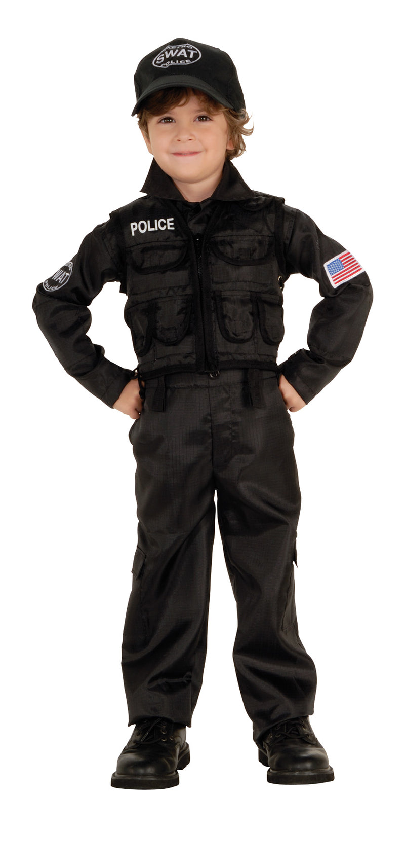 Policeman Swat Costume - Small 4-6 - image 1