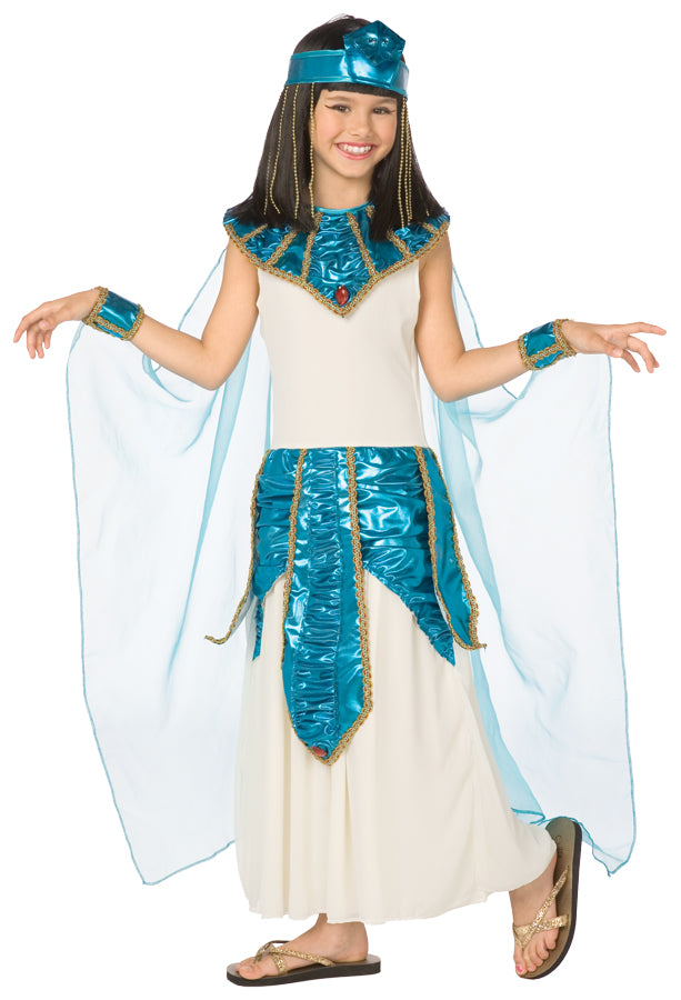 Cleopatra Blue Gold Costume | Costume-Shop.com - GIRLS 4-6 - image 1