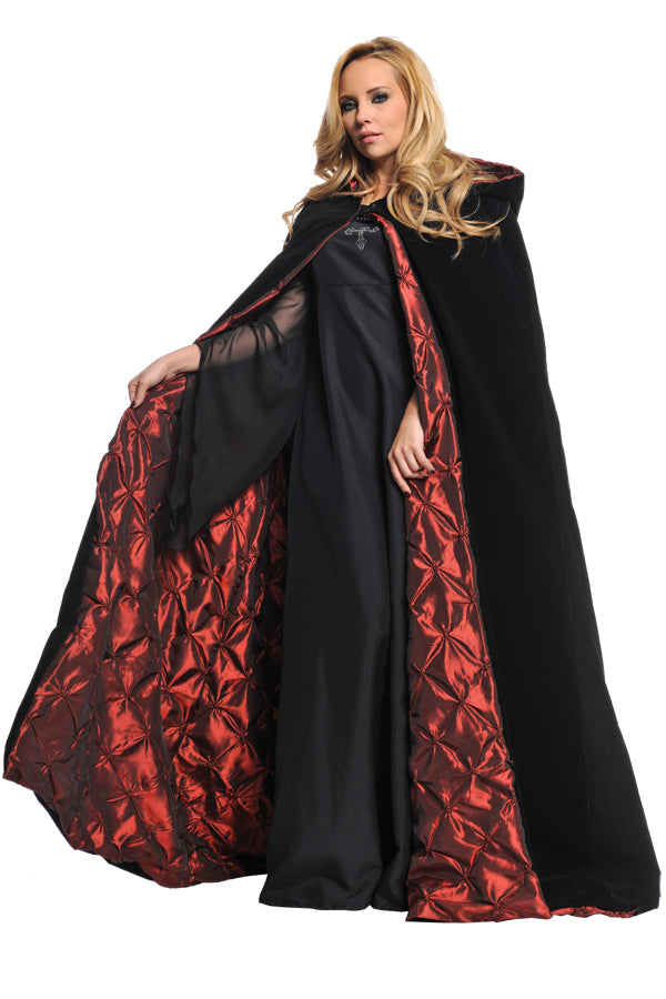 Deluxe Velvet Hooded Cape | Costume-shop.com - One Size Fits Most - image 1