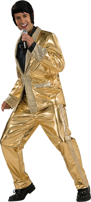 Elvis Gold Lame Suit Deluxe Costume 🎤🕺