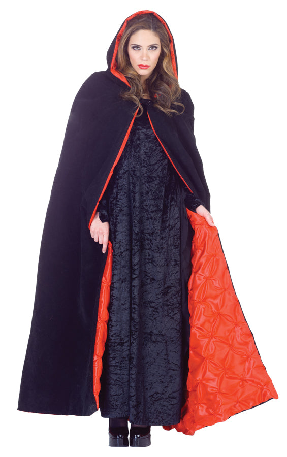 Majestic Velvet Hooded Cape - One Size Fits Most - image 1
