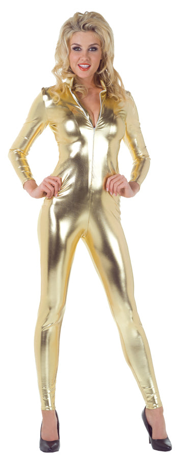 Stretch Jumpsuit Gold | Costume-Shop.com - Small - image 1