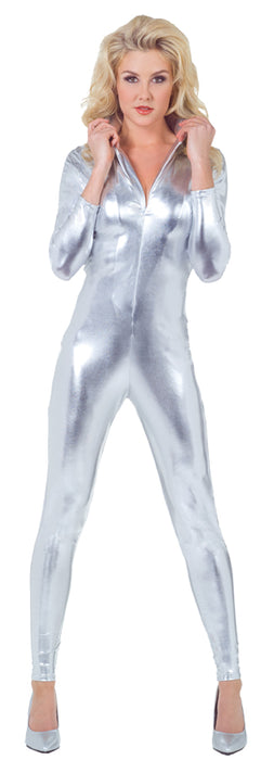 Stretch Jumpsuit Silver Costume