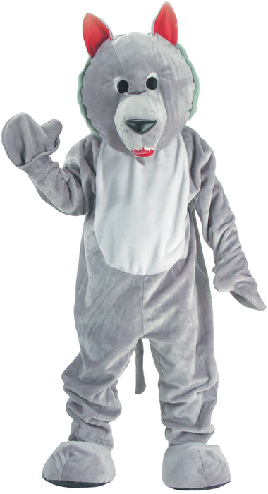 Wolf Mascot Grey Costume