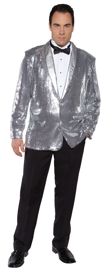 Silver Sequin Spotlight Jacket - ONE SIZE - image 1